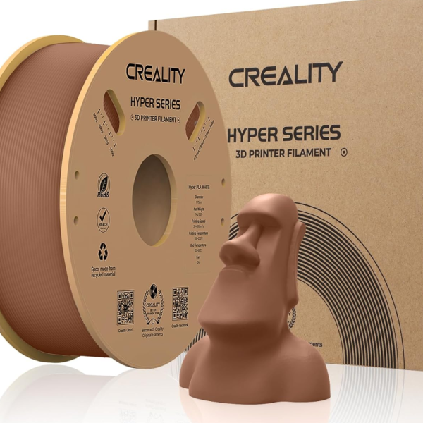CREALITY HYPER PLA 3D Printer Filament, Brown, Temperatura printare: 200-220