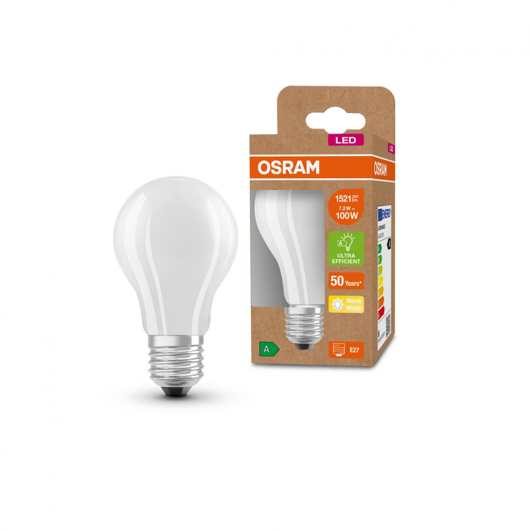 overlay_243880cbb1cf00183efe810507bc91a0.jpg Bec LED Osram Classic A60, Ultra Efficient Light, E27, 7.2W - imagine 1
