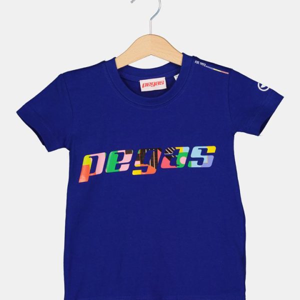 TRICOU  LOGO MULTICOLOR COPII  ROYAL BLUE-12