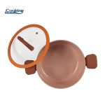 CRATITA ALUMINIU FORJAT CU CAPAC STICLA 20 x 9.5 CM, - imagine 3