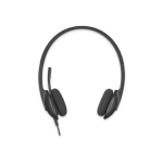 Casti Head-band Logitech H340, Cu fir, Negru