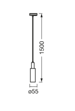 Pendul cu montaj pe sina Ledvance TRACKLIGHT CYLINDER, 1xGU10 (neinclus), - imagine 3