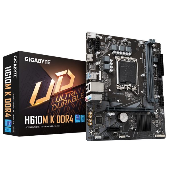 Placa de baza Gigabyte H610M K, Socket 1700, DDR4, Micro-ATX