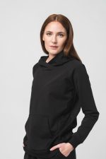 HANORAC COTON DANTELA FEMEI BLACK-L - imagine 4