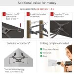 Suport TV plat/curbat de perete cu 2 brate Barkan BM464XL, - imagine 2