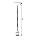 Pendul Vivalux RETRO Antique Brass, E27, max. 60W, textil/Metal, IP20, - imagine 2