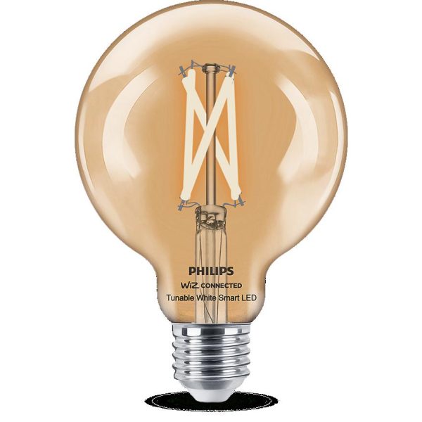 Bec LED inteligent vintage (decorativ) Philips Filament Globe Clear G95