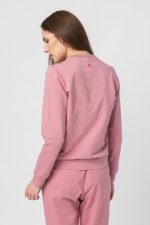 BLUZA COTON CASUAL FEMEI PINK-L - imagine 3
