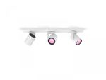 Spot LED RGB Triplu Philips Hue Argenta, Bluetooth, 3xGU10, 3x5.7W