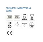 Pendul Vivalux ROUND KING, GU10, max. 35W, IP20, Ø60x1330mm, Alb, - imagine 3