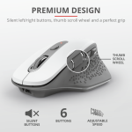 Mouse Trust Ozaa, Rechargeable Wireless, alb - imagine 3