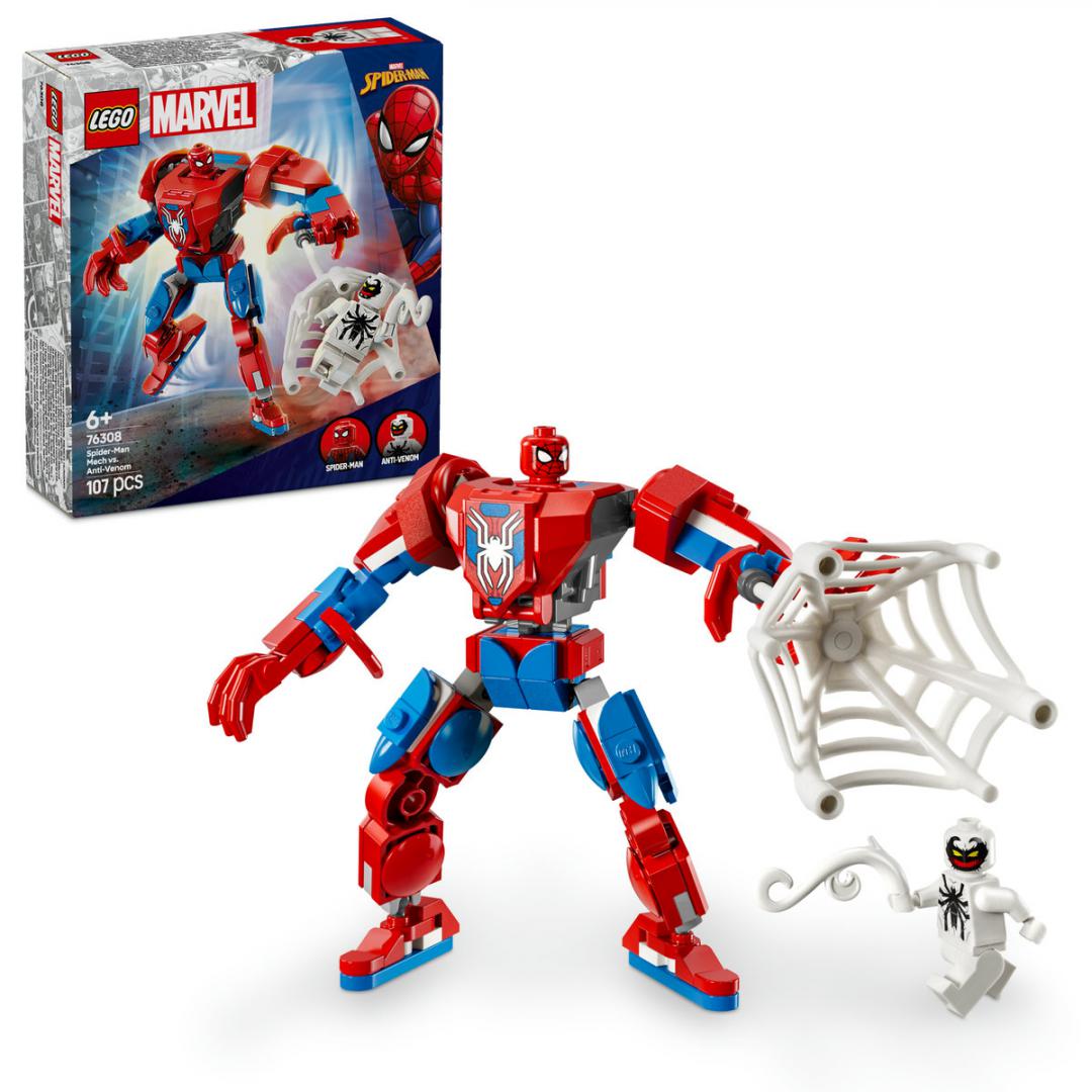 overlay_2b6aadf1cf3259d1a0562a38d6f9bd79.jpg ROBOTUL OM PAIANJEN VS. ANTI-VENOM, LEGO76308 - imagine 1