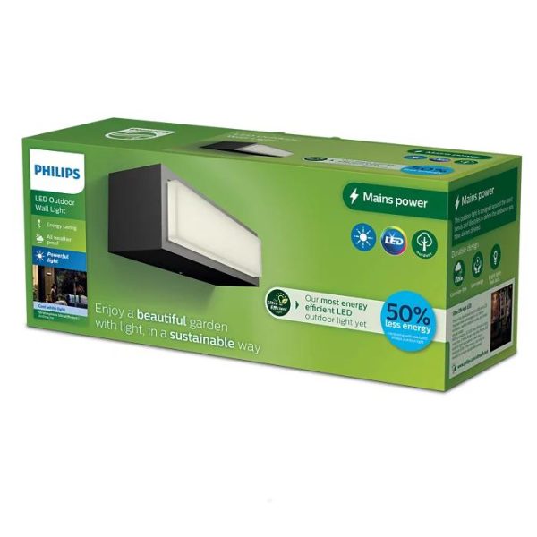 Aplica LED pentru exterior Philips STRATOSPHERE, 3.8W, 800 lm, lumina