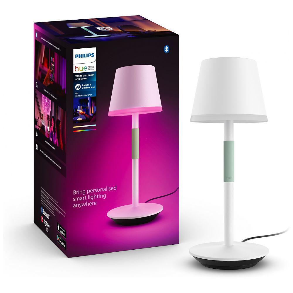 overlay_2b80d2c3b2a9bd51c97fe3876efad320.jpeg Lampa LED RGB Philips Hue Go, Bluetooth, cu acumulator, 6W, - imagine 1