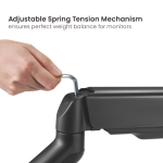 Braț pentru monitor cu contragreutate Material: Oțel, Plastic Tehnologie: Arc - imagine 4