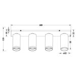 Spot Cvadruplu Vivalux LINIAR WHITE LUX, 4xGU10, max. 4x35W, IP20 - imagine 2