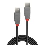 Cablu transfer Lindy LY-36691, USB 2.0 Type A, 0.5m, Anthra - imagine 2