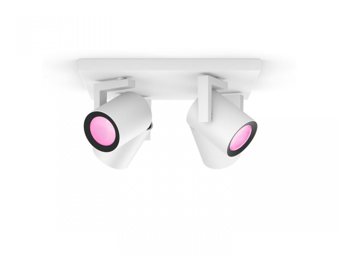 overlay_2e736f3a0441c7666d5837e41220cd2d.jpeg Spot LED RGB Cvadruplu Philips Hue Argenta, Bluetooth, 4xGU10, 4x5.7W - imagine 1