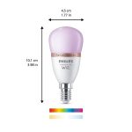 Bec LED RGB inteligent Philips Bulb P45, Wi-Fi, Bluetooth, E14 - imagine 2