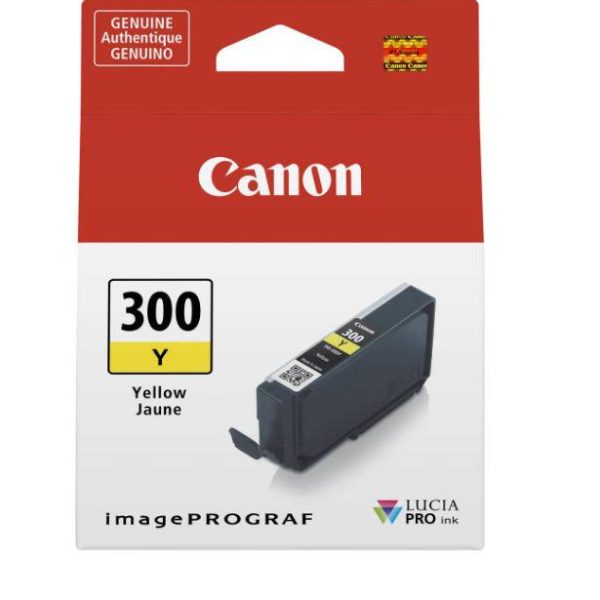Cartus cerneala Canon PFI300Y, Yellow, capacitate 14.4ml, pentru Canon imagePROGRAF
