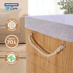 COS DE RUFE DREPTUNGHIULAR DIN BAMBUS,  40x30x60 CM, 70 - imagine 3