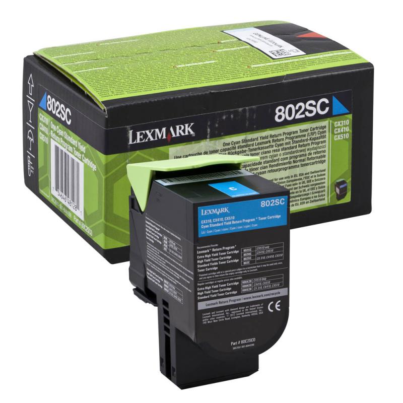 overlay_2f3a7c9a07affe89830b165b7e7a6a61.jpg Toner Lexmark 80C2SC0, cyan, 2 k, CX310dn , CX310n , - imagine 1