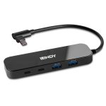 Hub Lindy 4 porturi, interfata USB 3.2 Gen2, latime de - imagine 3