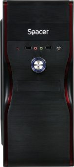 Carcasa SPACER SPC-MERCURY, Mid Tower, Black - imagine 2