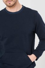 BLUZA COTON CASUAL BARBATI NAVY-XXL - imagine 6