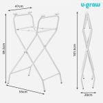 Cadita cu suport metalic, U-Grow - imagine 9
