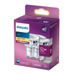 2 Becuri LED Philips Classic Spot, GU10, 4.6W (50W), 355 - imagine 2