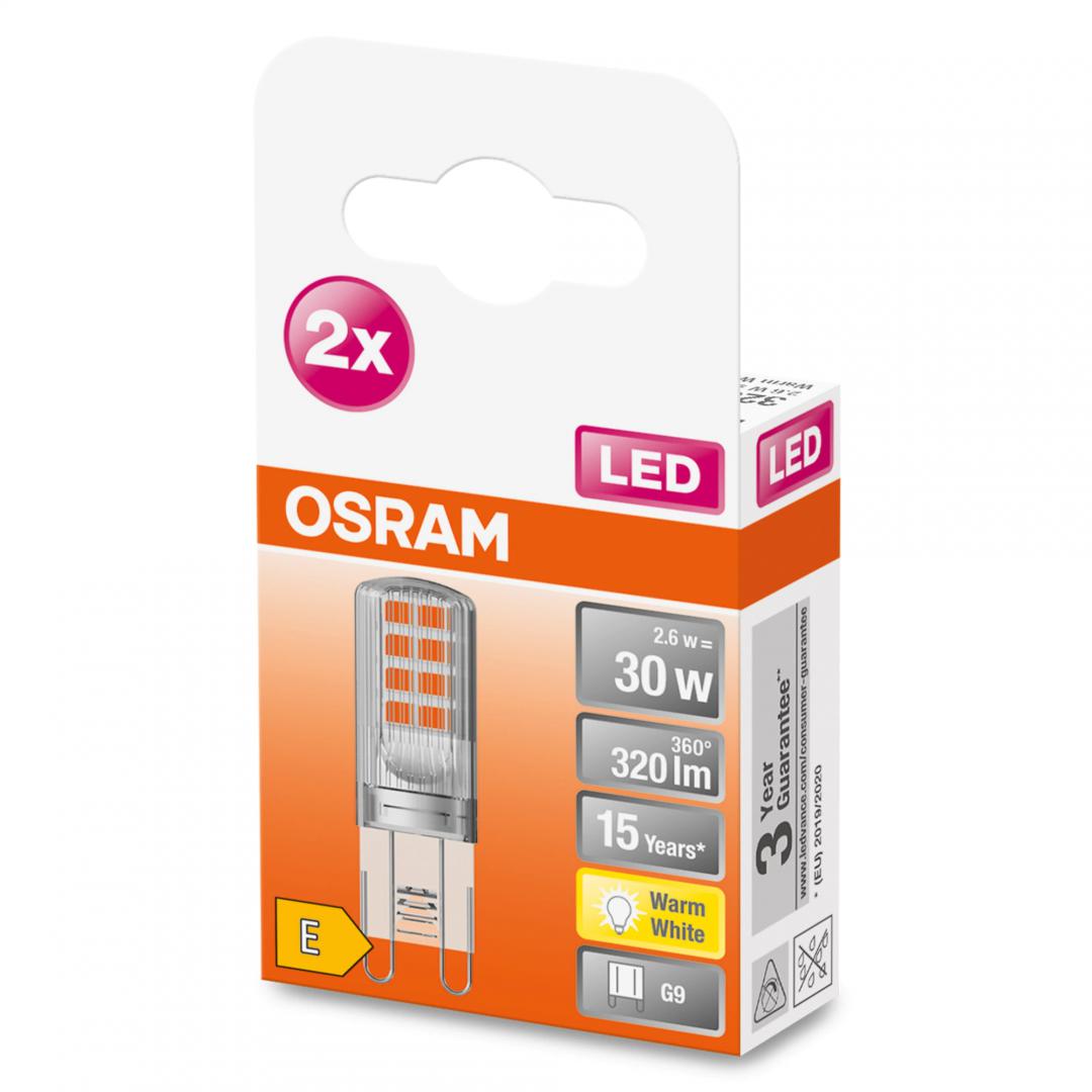overlay_313c938e06c9a8623ec534c01c90ab2a.jpg 2 Becuri LED Osram PIN, G9, 2.6W (30W), 320 lm, - imagine 1