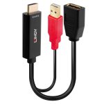 Adaptor Lindy HDMI 18G to DisplayPort, negru - imagine 2