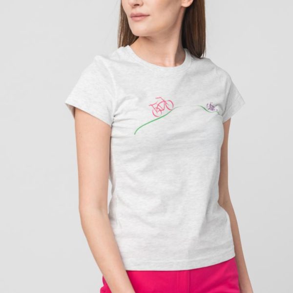 TRICOU CASUAL BICICLETE FAMILIE FEMEI LIGHT GREY-XS