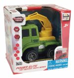 VEHICULE CU FRICTIUNE, SCARA 1/43, 10CM, EXCAVATOR VERDE - imagine 2