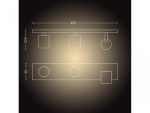 Spot LED Triplu Philips Hue Runner, Bluetooth, 3xGU10, 3x5.5W, 1050 - imagine 4