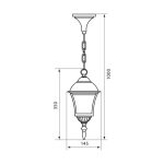 Pendul tip felinar Vivalux SOFIA, E27, max 1x60W, IP44, 145x145x1000mm, - imagine 2