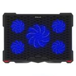 Cooling pad Tellur Basic, 17", 5 ventilatoare, LED, 2USB, Negru - imagine 3