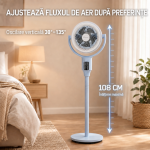 VENTILATOR CU PICIOR FRAM FSF-MAT24DC-BL - imagine 8