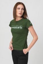 TRICOU  LOGOMULTICOLOR FEMEI  BOTTLE GREEN-L - imagine 2