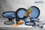 SET 4  BOLURI OVALE CERAMICA 16 CM , SERENITY, - imagine 3