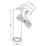 Pendul Vivalux ROUND KING, GU10, max. 35W, IP20, Ø60x1330mm, Alb, - imagine 2