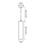 Pendul Vivalux BLACK LUX, GU10, max. 35W, IP20, Ø52x200mm, cablu - imagine 2