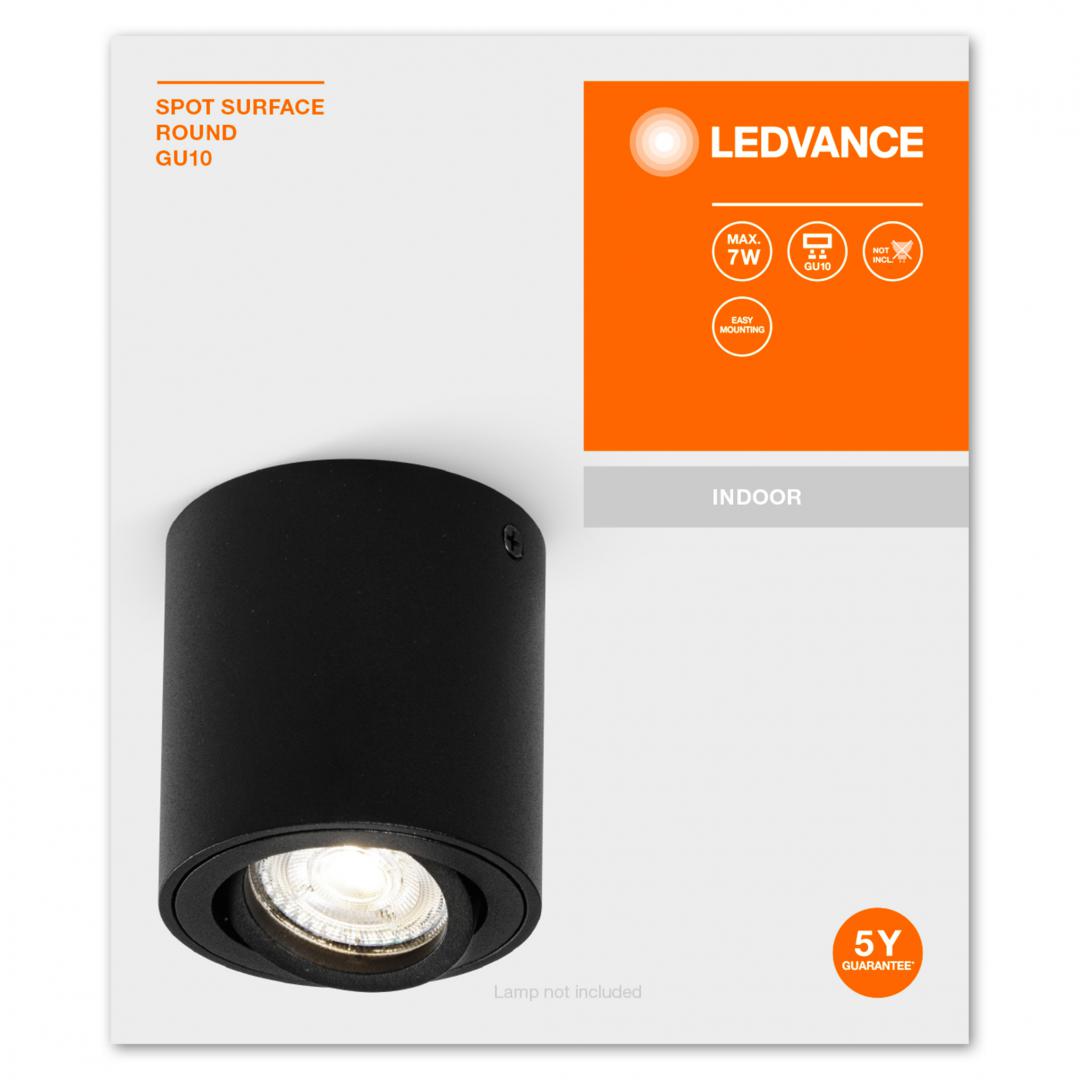 overlay_379c7b56ef8a292a6a4922d0f86dccd1.jpg Spot Ledvance Surface Round, 1xGU10, max. 7W, IP20, 8x9.5cm ,montajaplicat, - imagine 1
