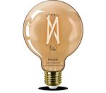 Bec LED inteligent vintage (decorativ) Philips Filament Globe Amber G95