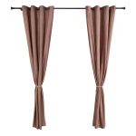 Set 2 draperii catifea 140x270 cm - Bej - imagine 4