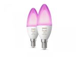 2 Becuri LED RGB inteligente Philips Hue B39, Bluetooth, E14,