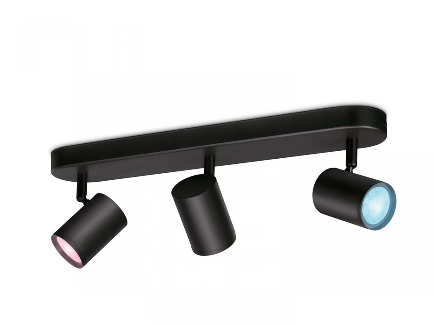 overlay_39a3287e5aa6aa63b9b2d0485ca4136e.jpeg Spot LED RGB WiZ Imageo, Wi-Fi, Bluetooth, 3x4.9W, 1035 lm, - imagine 1