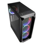 Carcasa Sharkoon TK5M RGB, Mid Tower NEGRU - imagine 2