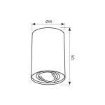 Spot Vivalux ROUND TOLEDO, GU10, max. 35W, IP20, Ø95x125mm, Negru, - imagine 2